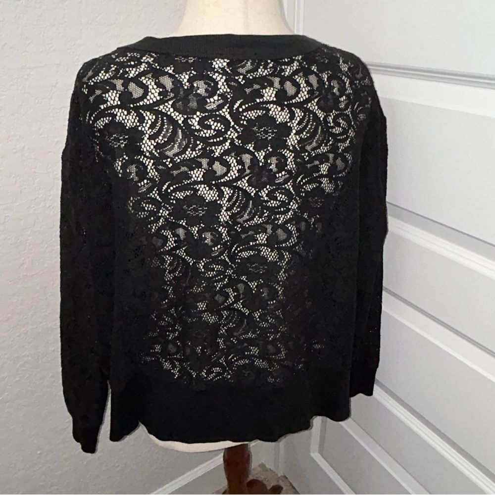 WILT Button Front Lace Cardigan Top - Picture 3 of 10